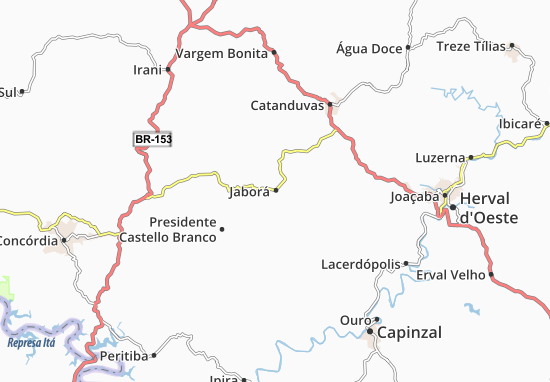 Karte Stadtplan Jaborá