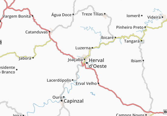 Karte Stadtplan Joaçaba
