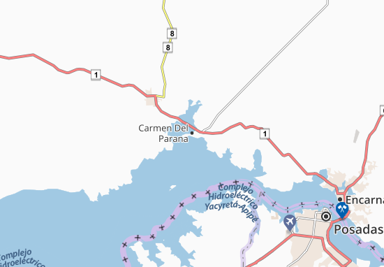 Carmen Del Parana Map
