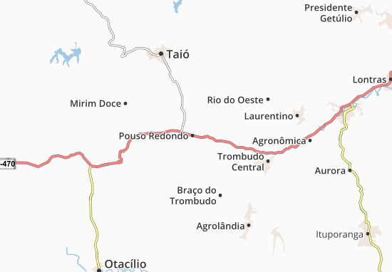 Karte Stadtplan Pouso Redondo