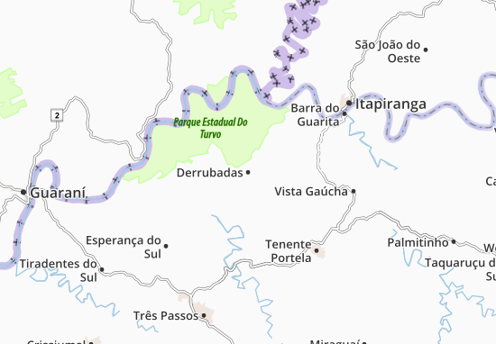 Derrubadas Map