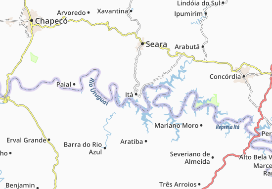 Karte Stadtplan Itá