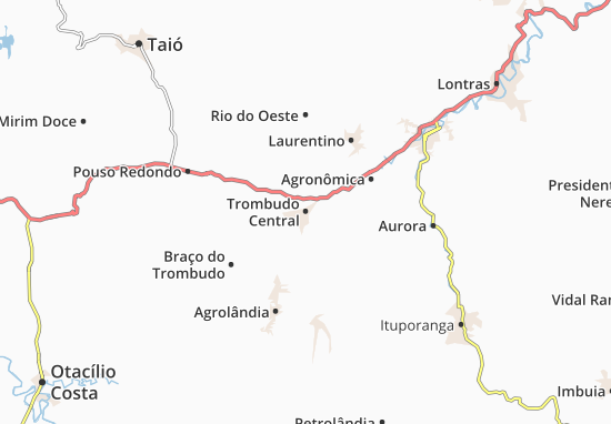 Trombudo Central Map