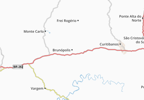 Kaart Plattegrond Brunópolis