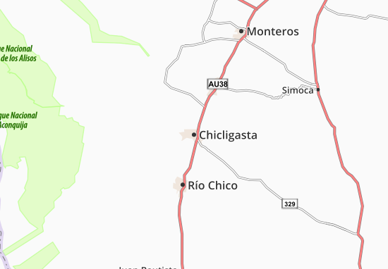 Kaart Plattegrond Chicligasta