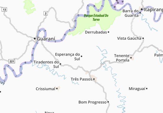 Karte Stadtplan Esperança do Sul