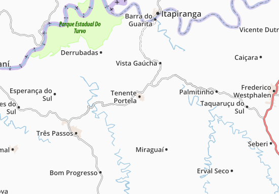 Karte Stadtplan Tenente Portela