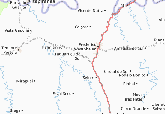 Karte Stadtplan Taquaruçu do Sul