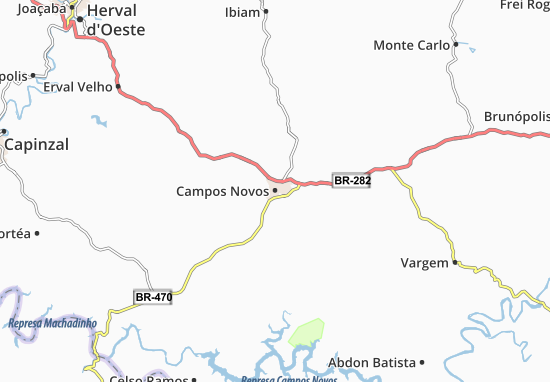Campos Novos Map
