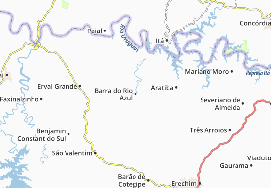 Mapa Barra do Rio Azul