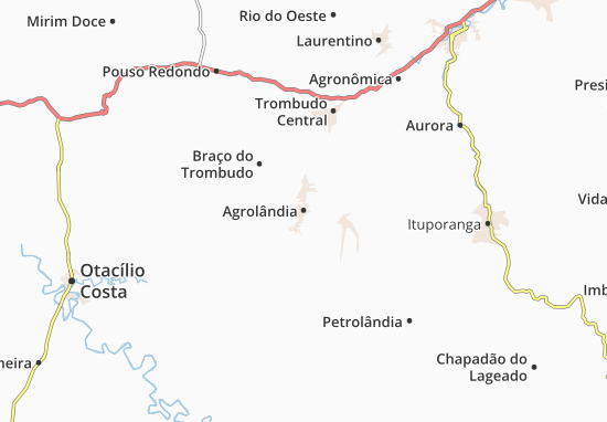 Karte Stadtplan Agrolândia