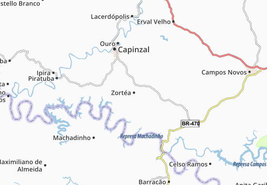 Karte Stadtplan Zortéa
