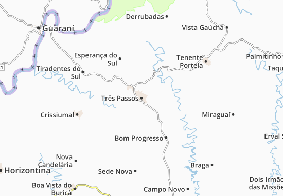 Kaart Plattegrond Três Passos