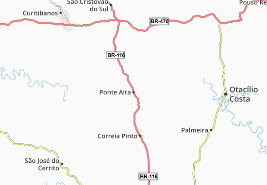 Mapa Ponte Alta
