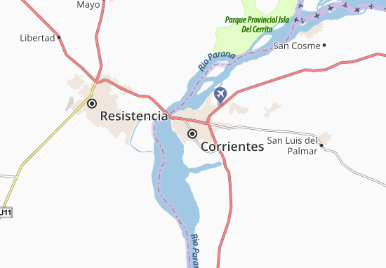 Kaart Plattegrond Corrientes
