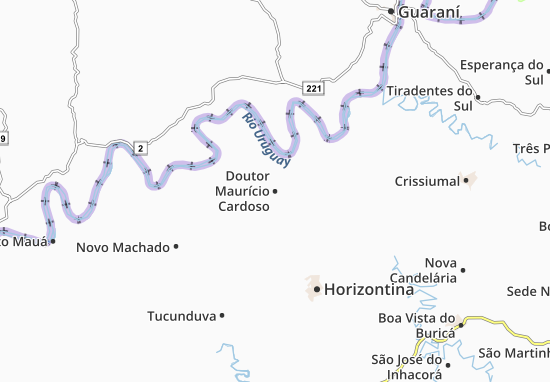 Karte Stadtplan Doutor Maurício Cardoso