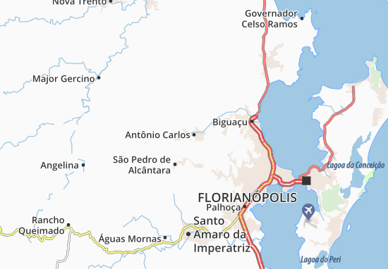 Kaart Plattegrond Antônio Carlos