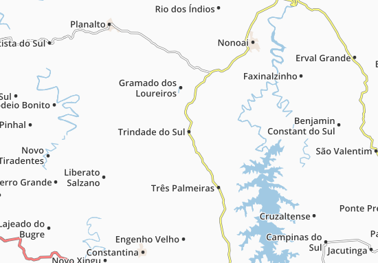 Kaart Plattegrond Trindade do Sul