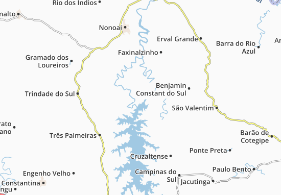 Kaart Plattegrond Entre Rios do Sul