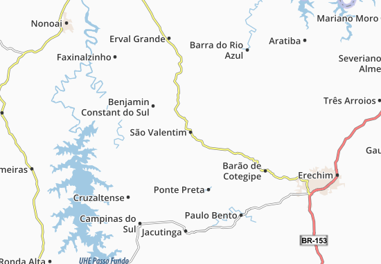 Karte Stadtplan São Valentim