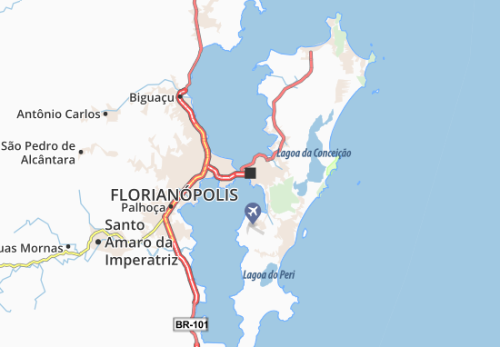 Kaart Plattegrond Florianópolis
