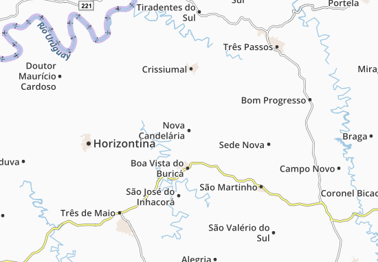 Kaart Plattegrond Nova Candelária