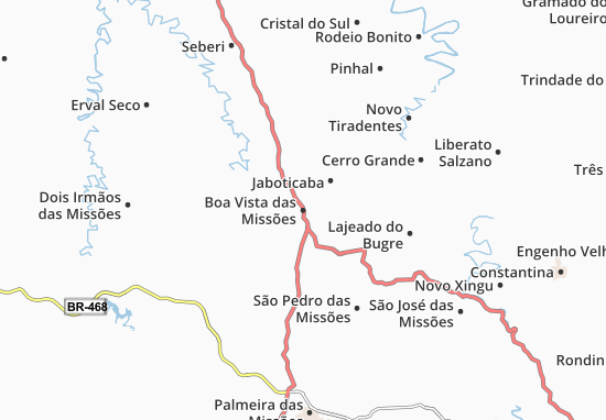 Kaart Plattegrond Boa Vista das Missões