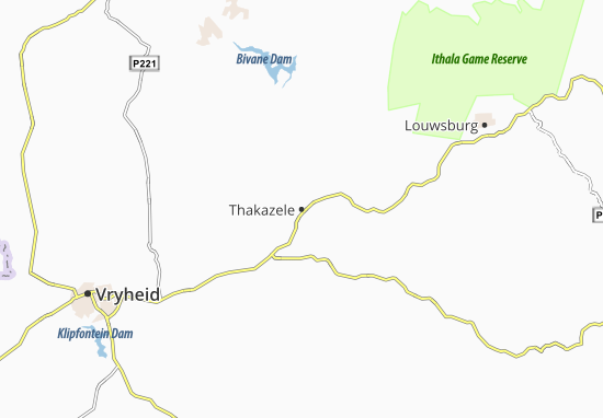 Kaart Plattegrond Thakazele