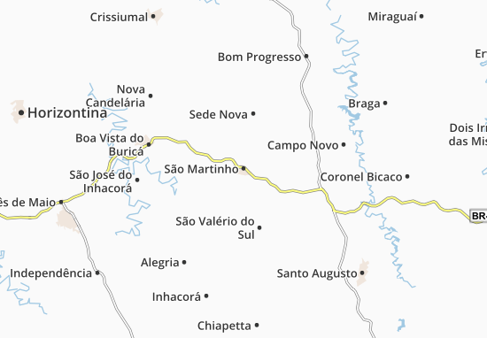 Kaart Plattegrond São Martinho