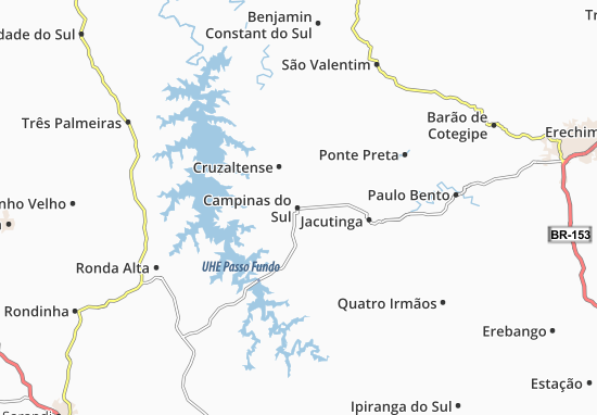 Kaart Plattegrond Campinas do Sul