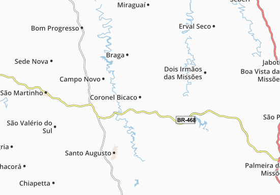 Kaart Plattegrond Coronel Bicaco