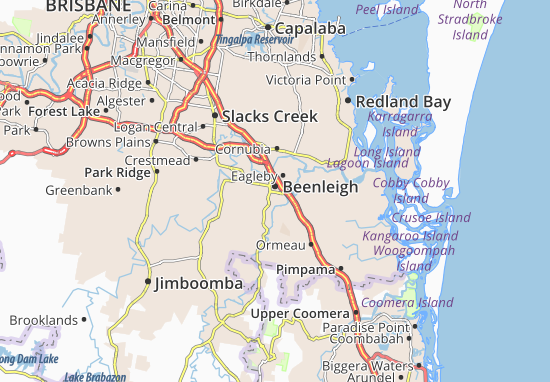 Karte Stadtplan Beenleigh
