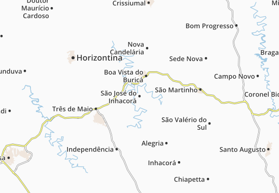 Kaart Plattegrond São José do Inhacorá