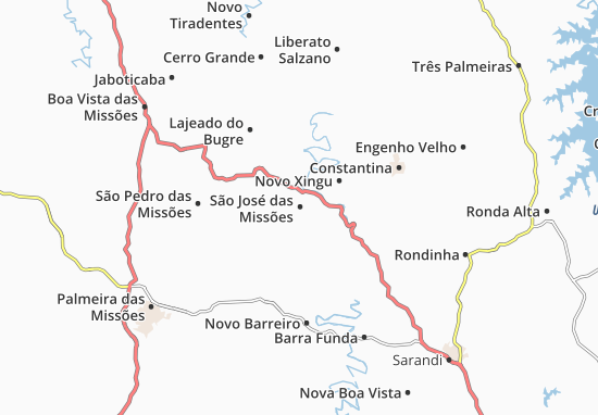 Karte Stadtplan São José das Missões