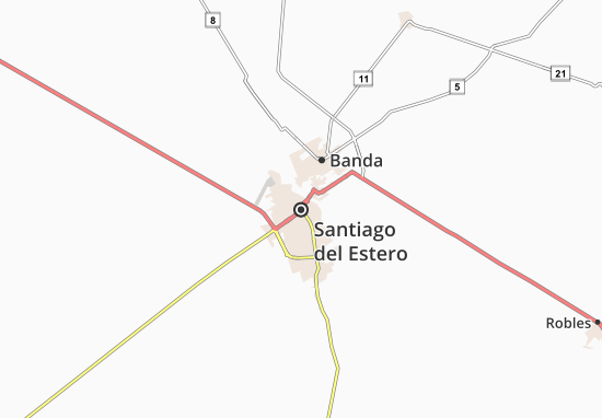 Kaart Plattegrond Santiago del Estero