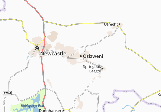 Karte Stadtplan Osizweni