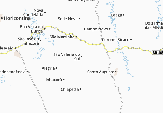 Karte Stadtplan São Valério do Sul