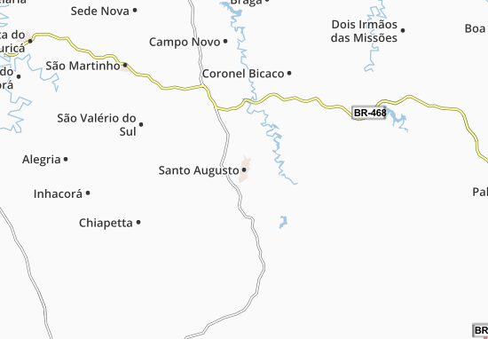 Karte Stadtplan Santo Augusto