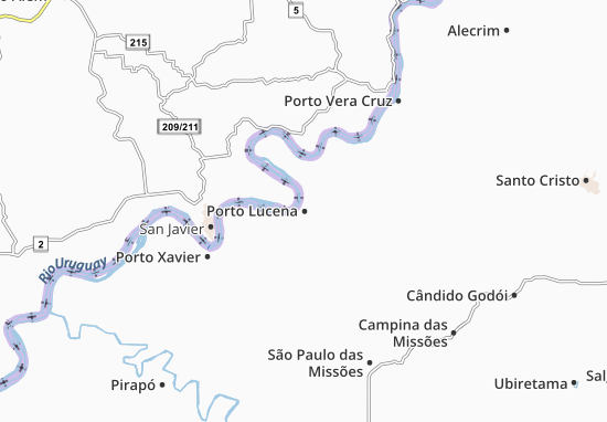 Mapa Porto Lucena