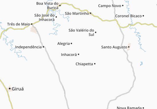 Karte Stadtplan Inhacorá
