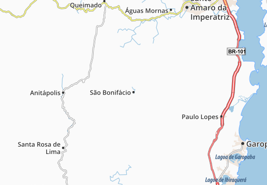Karte Stadtplan São Bonifácio