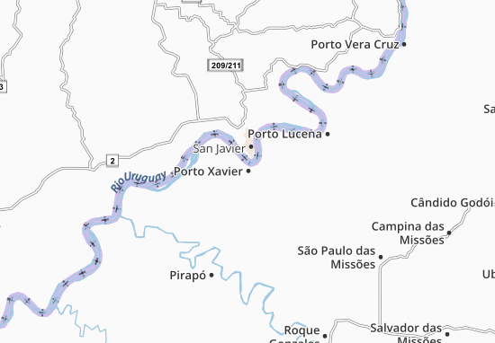 Mapa Porto Xavier