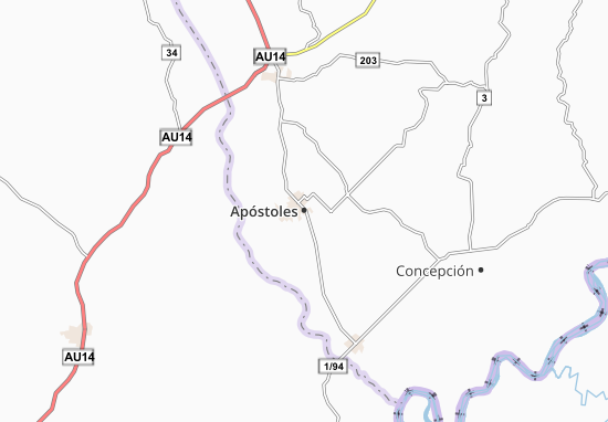 Apóstoles Map