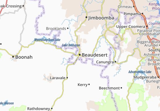 Karte Stadtplan Beaudesert