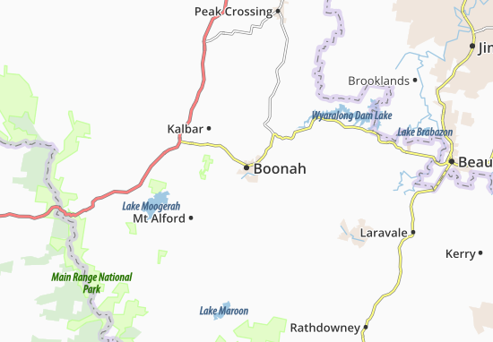 Karte Stadtplan Boonah