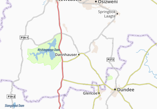 Kaart Plattegrond Dannhauser