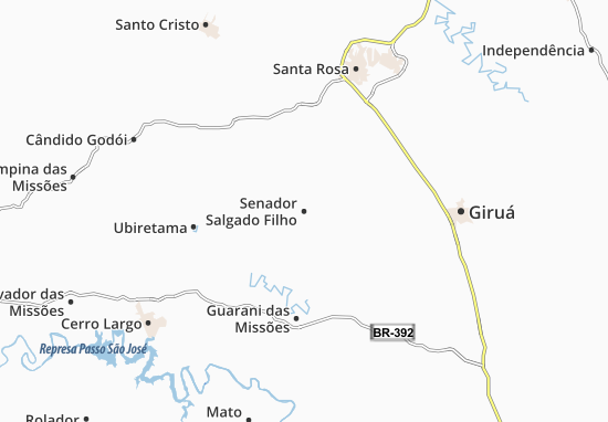 Karte Stadtplan Senador Salgado Filho