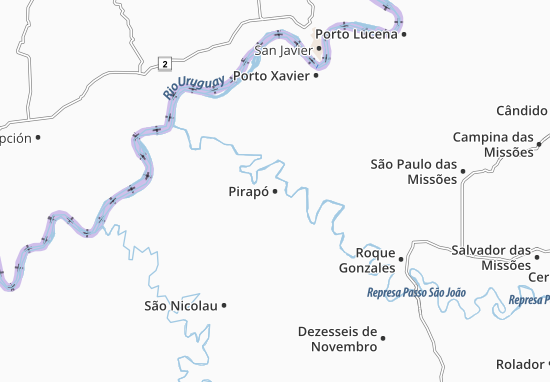 Karte Stadtplan Pirapó