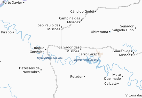 Karte Stadtplan São Pedro do Butiá