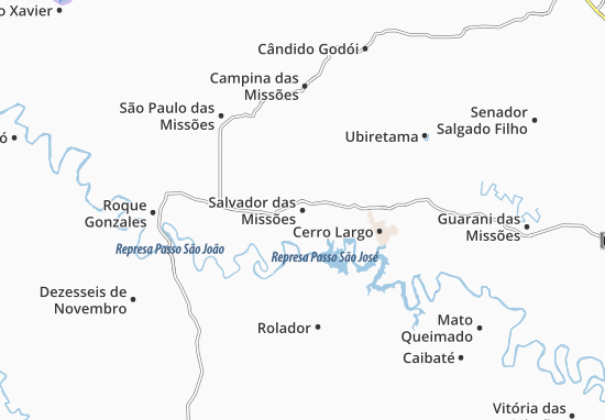 Mapa Salvador das Missões